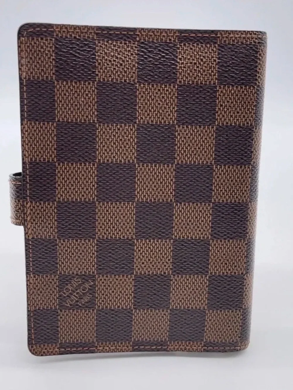 Auth Louis Vuitton Damier Ebene Agenda PM Notebook